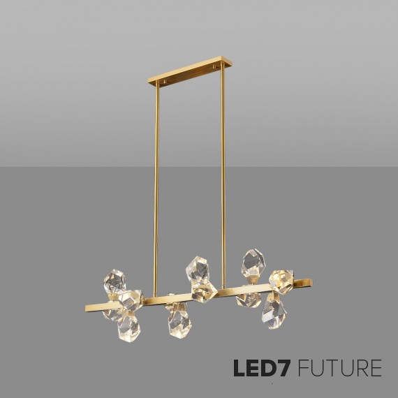 Loft Industry Modern - Crystal Stone Line Chandelier